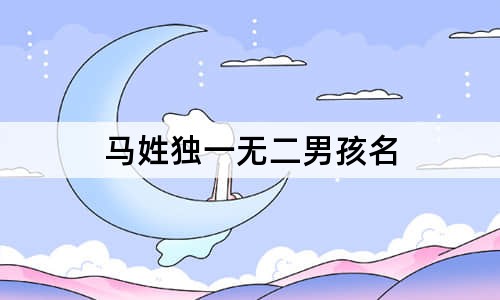马姓独一无二男孩名