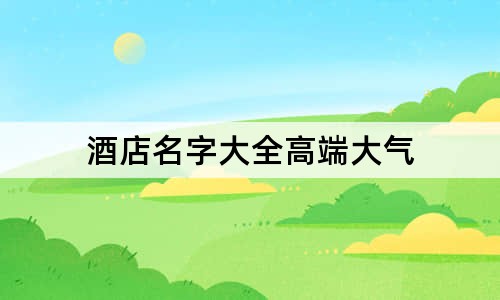 酒店名字大全高端大气