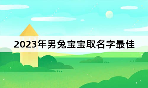 2023年男兔宝宝取名字最佳字