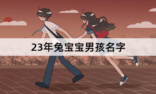 23年兔宝宝男孩名字