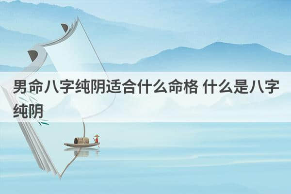 男命八字纯阴适合什么命格 什么是八字纯阴